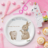 Bunny's jongen Eerste Tand Party Papieren Bordje (Feest)