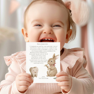 Bunny's meisje eerste tand fee brief