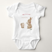 Bunny's meisje Eerste Tand Party Romper (Voorkant)