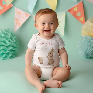 Bunny's meisje Eerste Tand Party Romper