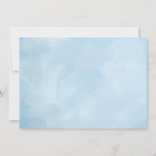 Bunny's met ballon - 1e verjaardag - Blauw Kaart (Achterkant)