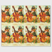  Bunny's spelen met Violin Easter Greeting Cadeaupapier (Vlak)