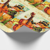  Bunny's spelen met Violin Easter Greeting Cadeaupapier (Hoek)