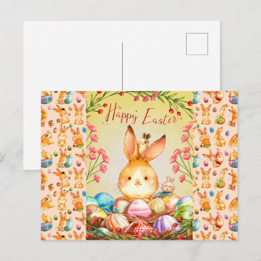 Bunny's voor Pasen Briefkaart (Voorkant / Achterkant)