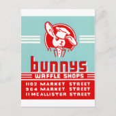 Bunnys Waffle Shops Briefkaart (Voorkant)