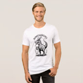 Bunnysaurus Easter Men's Tee Dino Bunny Humor  Tri-Blend Shirt (Voorkant volledig)