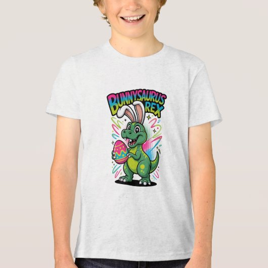 Bunnysaurus Pasen T-shirt Dino Bunny Hybride Vakan (Voorkant)