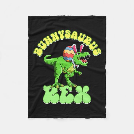 Bunnysaurus Rex Pasen Rex Dinosaur Bunny Kinderen Fleece Deken (Voorkant)