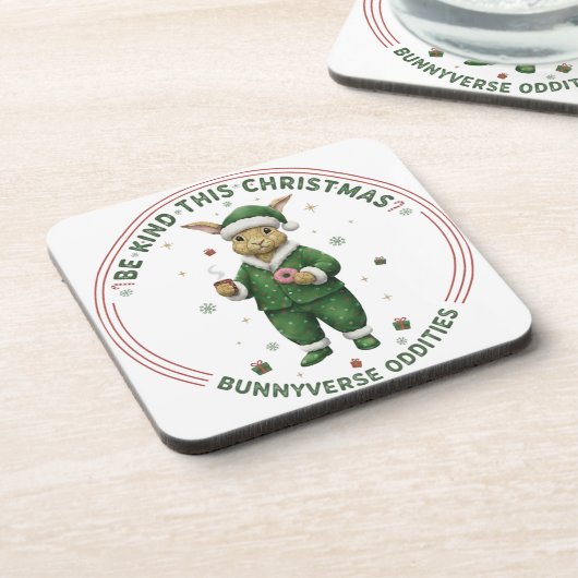 Bunnyverse christmas bier onderzetter (Linkerzijde)