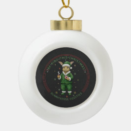 Bunnyverse christmas keramische bal ornament