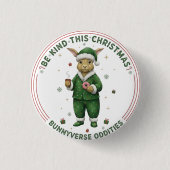 Bunnyverse christmas ronde button 3,2 cm (Voorkant)
