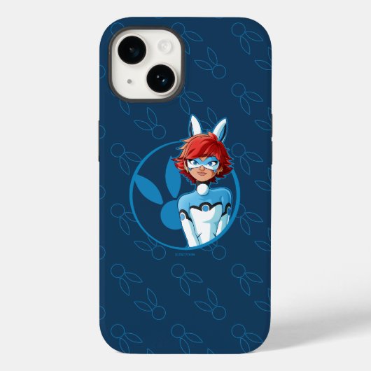 Bunnyx Blauwe Badge Case-Mate iPhone Case (Achterkant)