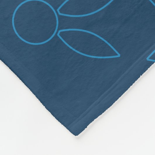 Bunnyx Blauwe Badge Fleece Deken (Hoek)