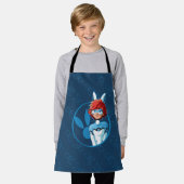 Bunnyx Blauwe Badge Schort (Gedragen)