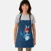 Bunnyx Blauwe Badge Schort (Insitu)