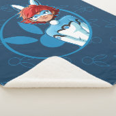 Bunnyx Blauwe Badge Sherpa Deken (3/4)