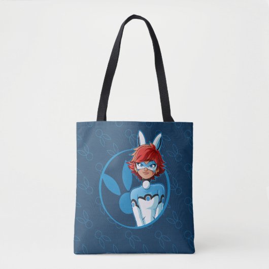 Bunnyx Blauwe Badge Tote Bag (Voorkant)