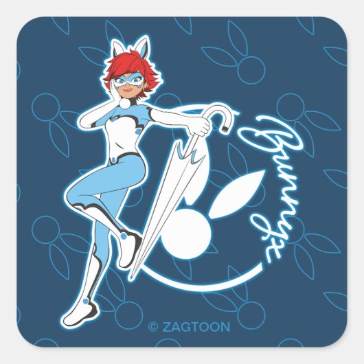 Bunnyx Graphic Vierkante Sticker (Voorkant)