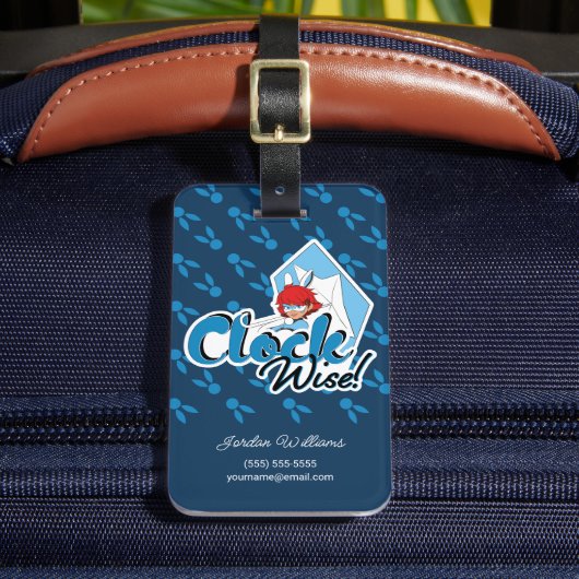 Bunnyx | Klok Wise! Bagagelabel (Voorkant Insitu 2)