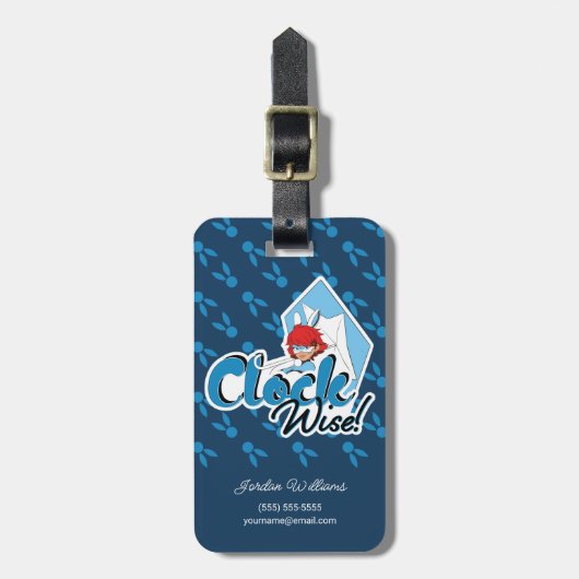 Bunnyx | Klok Wise! Bagagelabel (Voorkant verticaal)