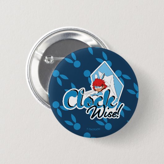 Bunnyx | Klok Wise! Ronde Button 5,7 Cm (Voorkant /achterkant)