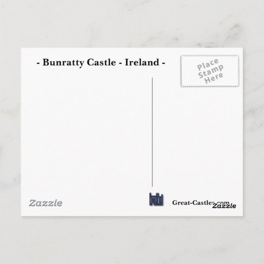 Bunratty Castle Briefkaart (Achterkant)