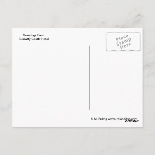 Bunratty Castle Hotel Briefkaart (Achterkant)