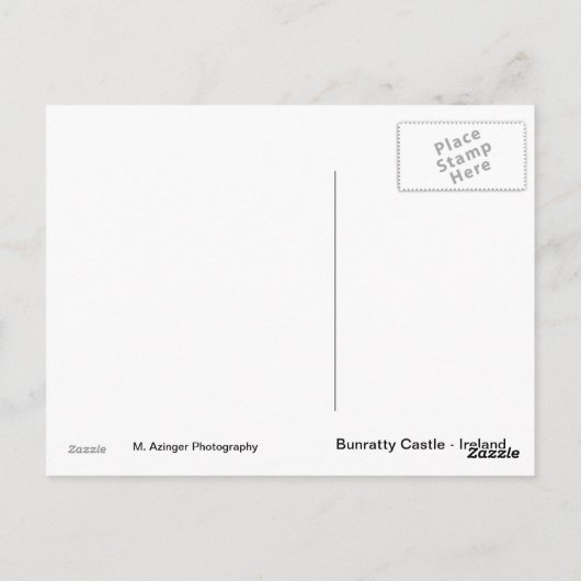 Bunratty Castle Ireland Briefkaart (Achterkant)