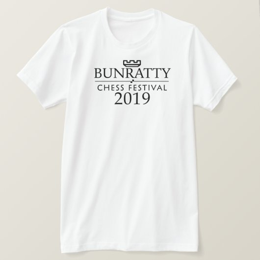 Bunratty Chess Festival 2019 T-shirt (Design voorkant)