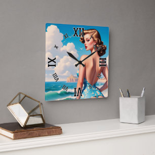 Buns Need Sun Too AI Concept Art van Xzendor7 Vierkante Klok