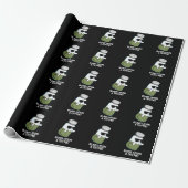 Buns On a Thyme Funny Herb Pun Dark BG Cadeaupapier (Uitgerold)
