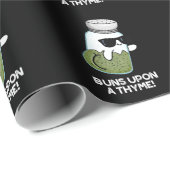 Buns On a Thyme Funny Herb Pun Dark BG Cadeaupapier (Rol Hoek)