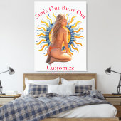 Buns Uit Bikini Strand Meisje Thunder_Cove Canvas Afdruk (Insitu (Slaapkamer))