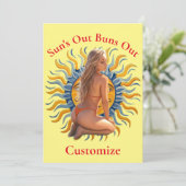 Buns Uit Bikini Strand Meisje Thunder_Cove Kaart (Staand voorkant)