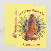 Buns Uit Bikini Strand Meisje Thunder_Cove Kaart (Voorkant / Achterkant)