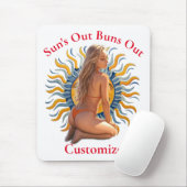 Buns Uit Bikini Strand Meisje Thunder_Cove Muismat (Met muis)
