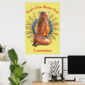 Buns Uit Bikini Strand Meisje Thunder_Cove Poster (Thuiskantoor)