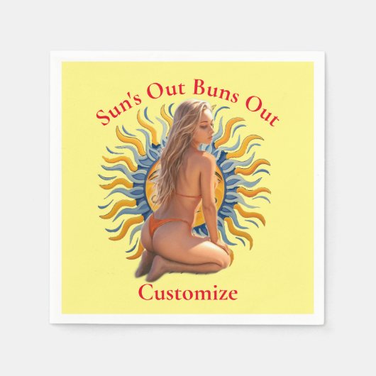 Buns Uit Bikini Strand Meisje Thunder_Cove Servet (Voorkant)