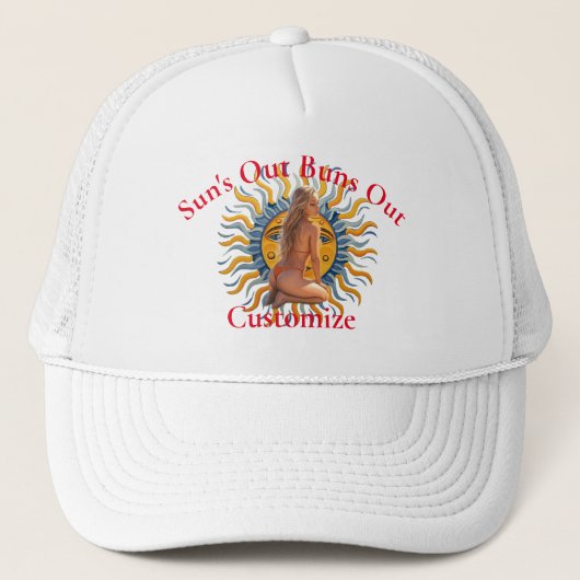 Buns Uit Bikini Strand Meisje Thunder_Cove Trucker Pet (Voorkant)