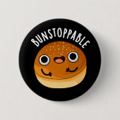 Bunstoppable Funny Bun Pun Dark BG Ronde Button 5,7 Cm (Voorkant)