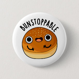 Bunstoppable Funny Bun Pun Ronde Button 5,7 Cm