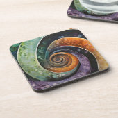 bunt und modern, design mit Spirale Bier Onderzetter (Linkerzijde)