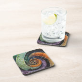 bunt und modern, design mit Spirale Bier Onderzetter (Rechterzijde)