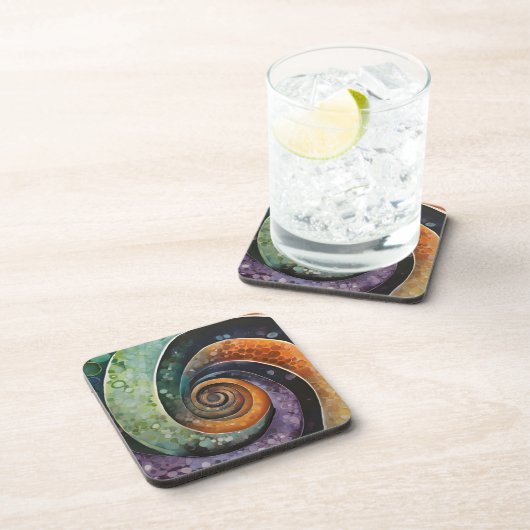 bunt und modern, design mit Spirale Bier Onderzetter (Rechterzijde)