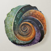 bunt und modern, design mit Spirale Rond Kussen (Achterkant)