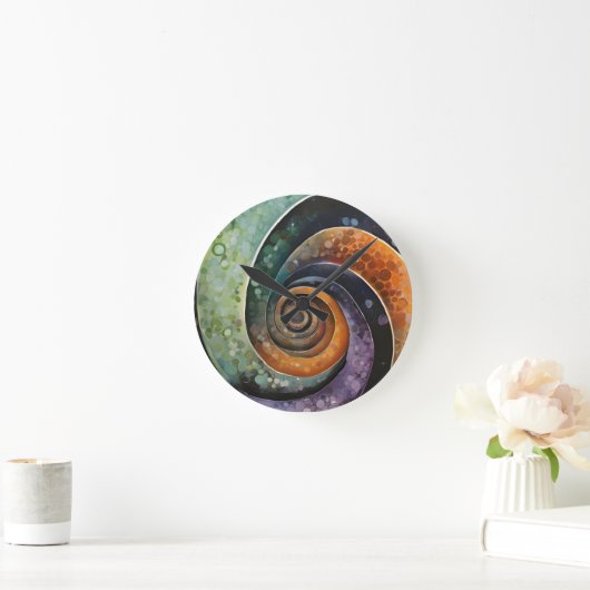 bunt und modern, design mit Spirale Ronde Klok (Huis)