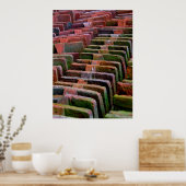 bunte alte Dachziegel gelagert, Poster (Keuken)