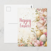 Bunte Aquarell Oster Postkarte mit Ostereiern Briefkaart (Voorkant / Achterkant)