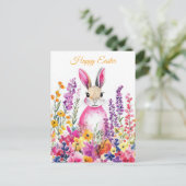 Bunte Aquarell Oster Postkarte mit Ostereiern Briefkaart (Staand voorkant)