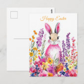 Bunte Aquarell Oster Postkarte mit Ostereiern Briefkaart (Voorkant / Achterkant)